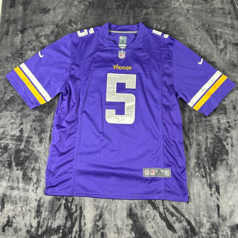 Nike Jersey Mens XL Purple Minnesota Vikings Teddy Bridgewater 5 NFL Football